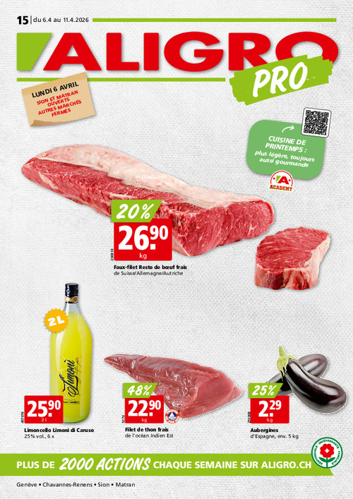 Actions PRO #15 – valables du 6 au 11 avril 2026