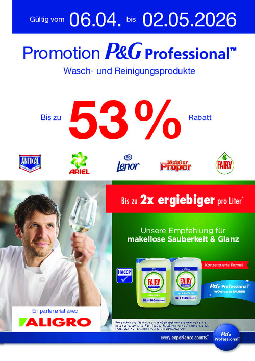 P&G Professional Angebot - gültig vom 6. April bis 2. Mai 2026