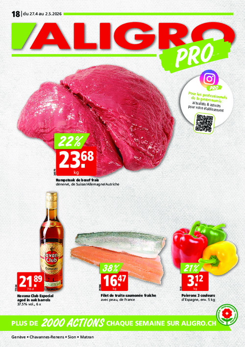 Actions PRO #18 – valables du 27 avril au 2 mai