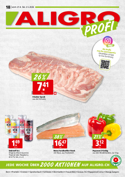 Actions PRO #18 – valables du 27 avril au 2 mai