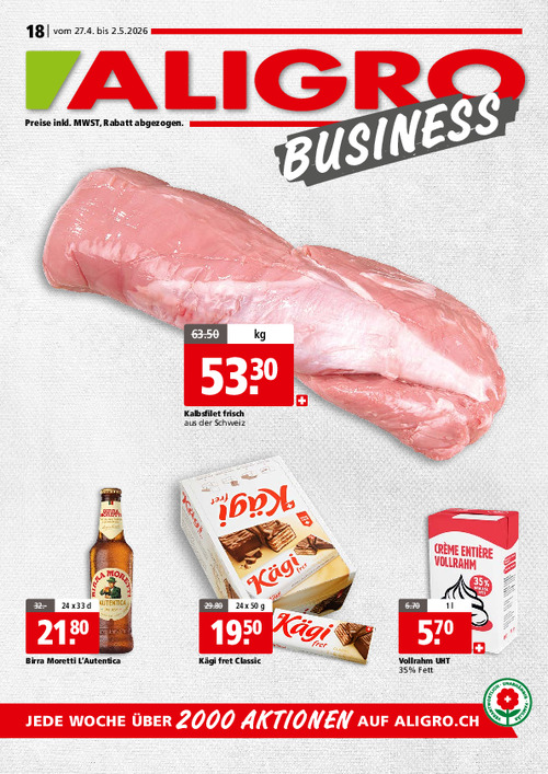 Actions BUSINESS #18 – valables du 27 avril au 2 mai