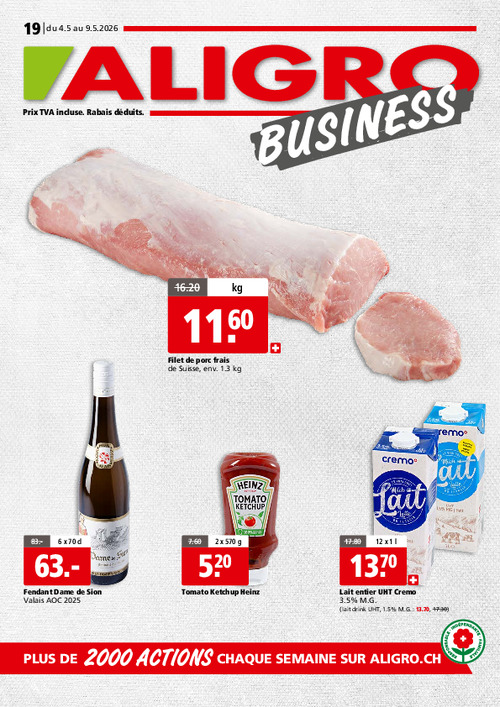 Actions BUSINESS #19 – valables du 4 au 9 mai