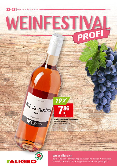 Foire aux Vins DCH - valable du 25 mai au 6 juin