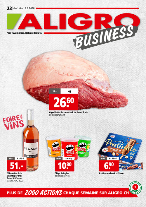 Actions BUSINESS #23 – valables du 1 au 6 juin