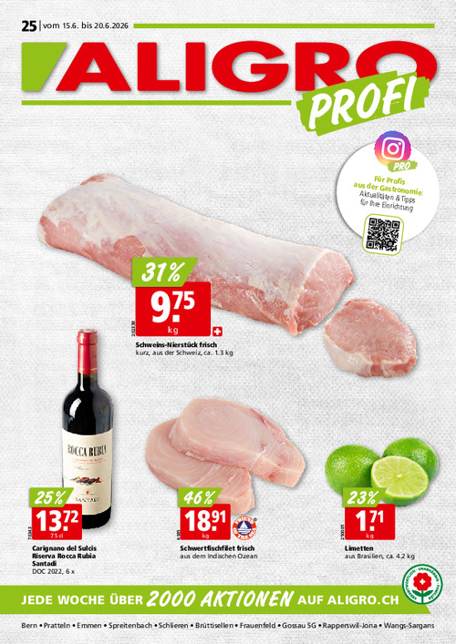 Actions PRO #25 – valables du 15. bis 20. Juni 2026