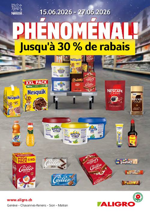 Offre Nestlé - valable du 15 au 27 juin