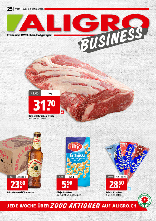 Actions BUSINESS #25 – valables du 15 au 20 juin