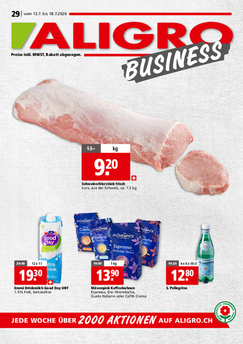 Actions BUSINESS #29 – valables du 13 au 18 juillet