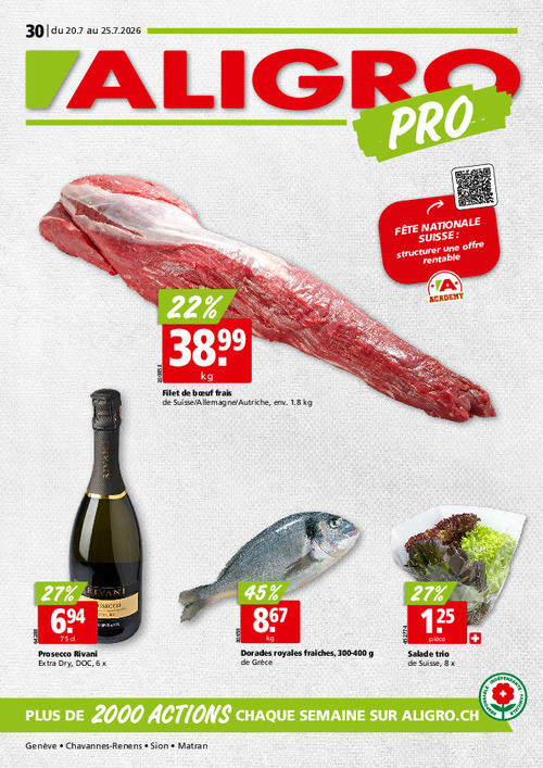 Actions PRO #30 – valables du 20 au 25 juillet