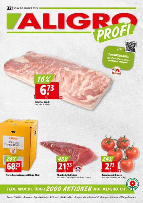 Actions PRO #32 – valables du 3 au 8 août