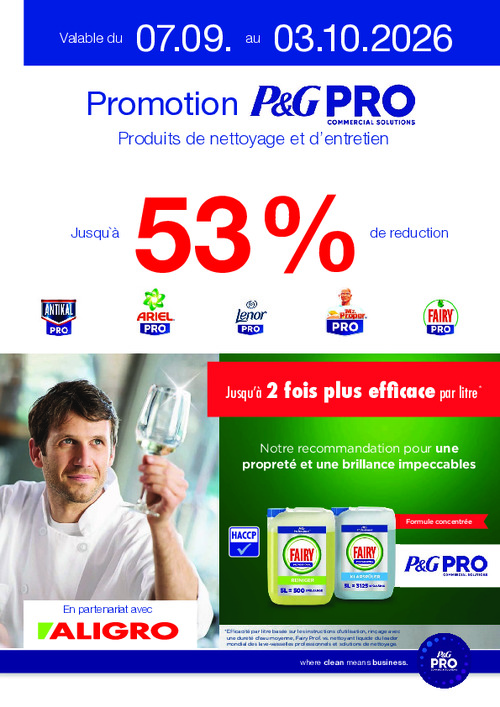 Offre P&G PRO #37-40 – valables du 7 septembre au 3 octobre 2026