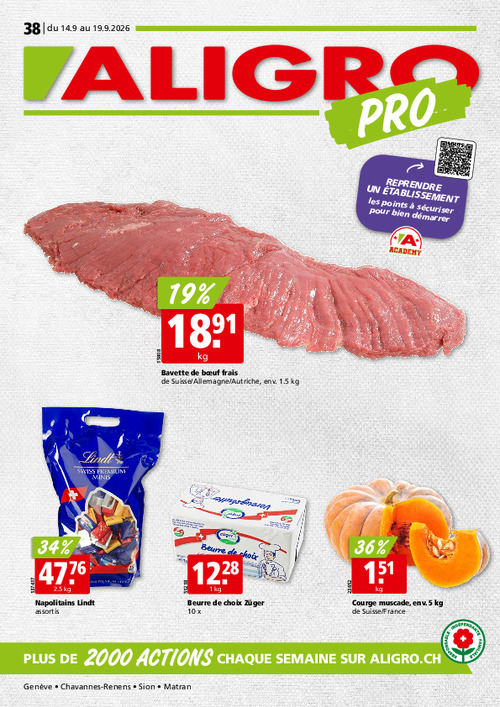 Actions PRO #38 – valables du 14 au 19 septembre 2026