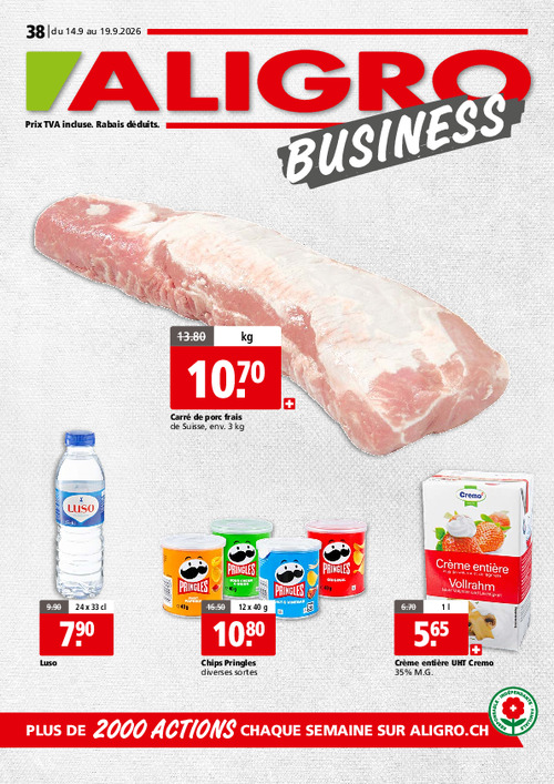Actions BUSINESS #38 – valables du 14 au 19 septembre