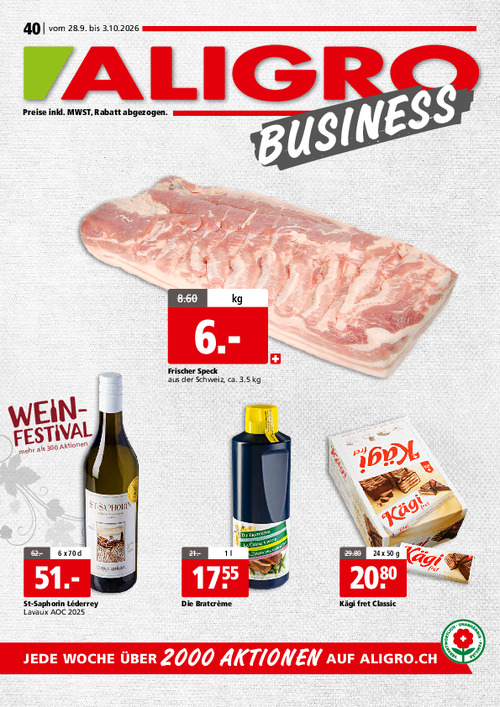 Actions BUSINESS #40 – valables du  28 septembre au 3 octobre