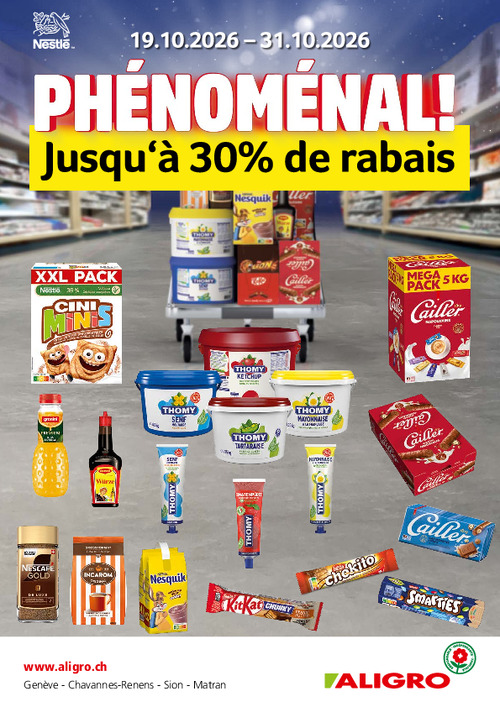 Offre Nestlé #43-44 – valables du 7 septembre au 3 octobre 2026